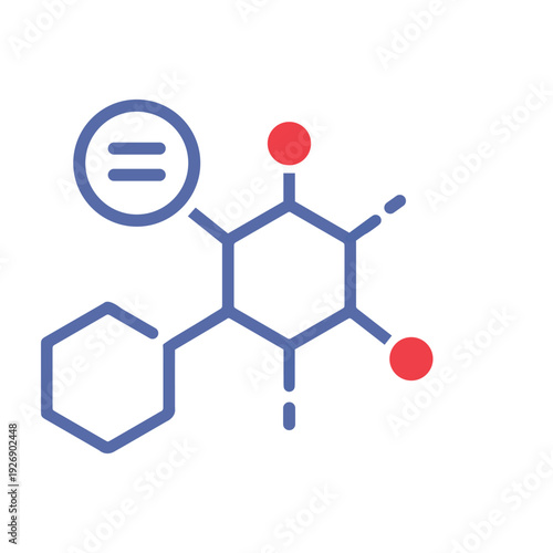 Autoimmune disease molecule, icon, vector.