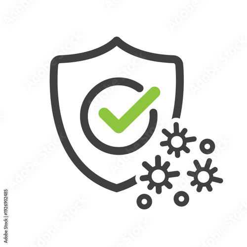 Icon shield bacteria virus protection.