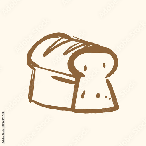 Illustration of an food sketch loaf