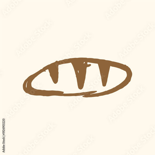 Illustration of an food sketch bread
