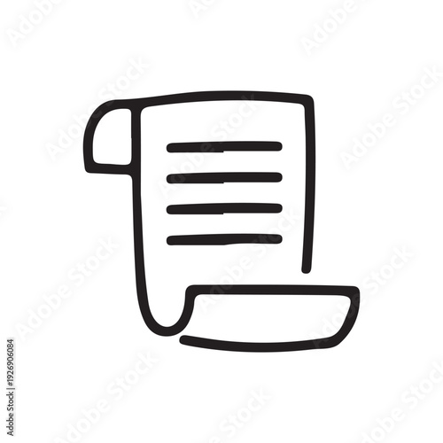 Scroll Paper or Manuscript Hand Drawn Illustration