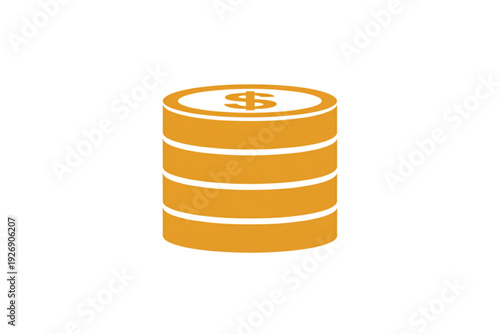 Financial Pillar: A simple yet impactful image depicting a stack of gold coins, symbolizing wealth, financial stability, and the pursuit of prosperity.
