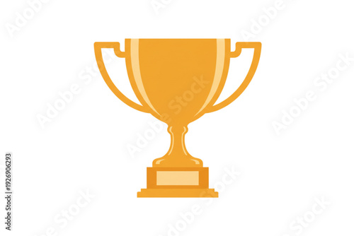 Golden Trophy Icon: A symbol of success and achievement, a meticulously crafted golden trophy stands in isolated. it's ideal for illustrating excellence and rewarding great performance.