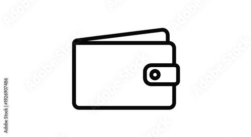 Simple outline of a closed wallet a financial object silhouette