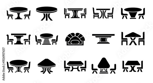 Architectural furniture layout with 2D CAD blocks of office chairs