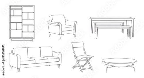 Professional isometric 3D render of a mid-century wooden chair
