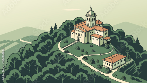 vector illustration of a castle