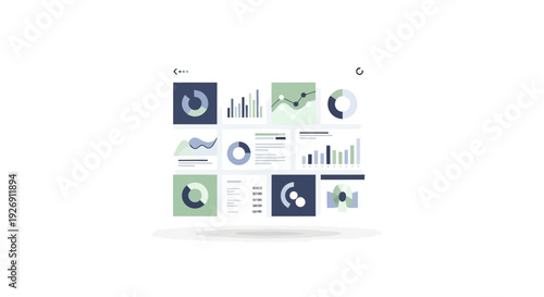 Collection of Business Data Charts and Graphs.