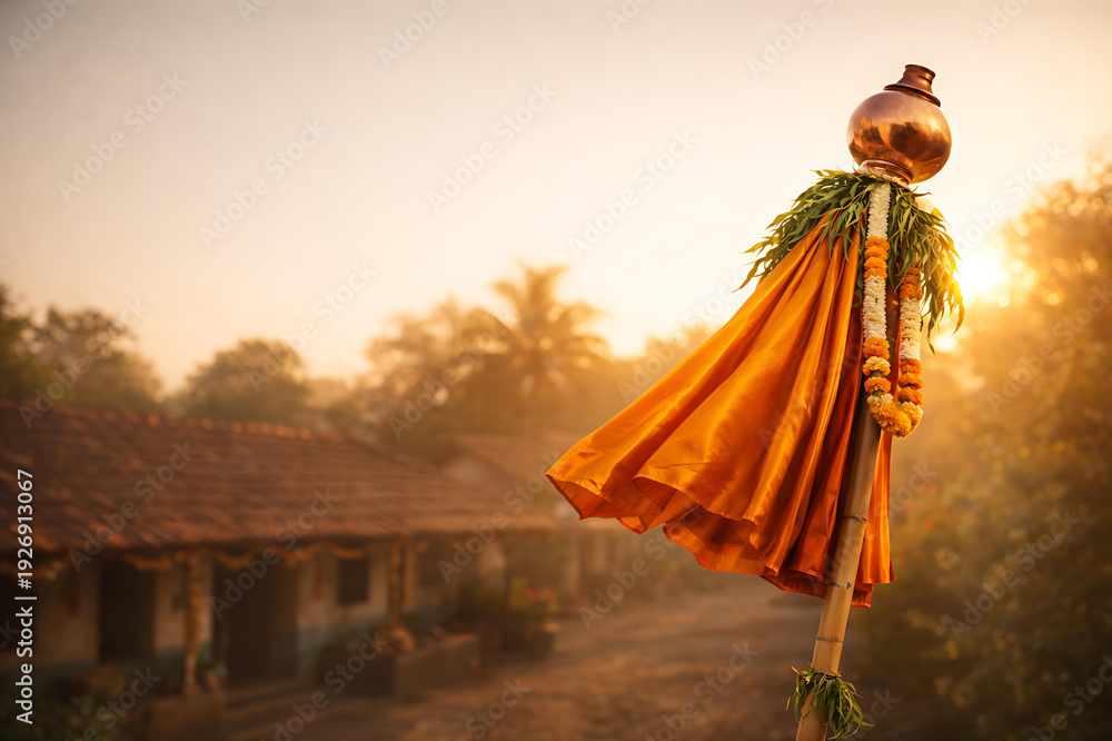 Fototapeta premium Happy Gudi Padwa & Ugadi – Traditional Festive Wishes Template