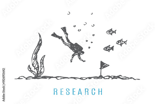 Underwater Research - Diver Exploring Marine Life