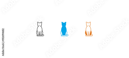 Cat icons set