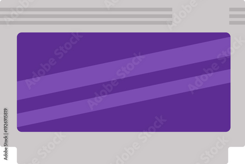 Flat Style Old Retro Game Cartridge Console Entertainment Object