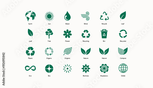Ecology icons set. Nature icon. Eco green icons. Vector set icons
