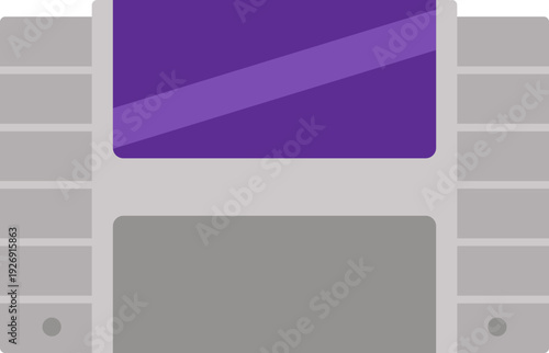 Flat Design Classic Game Console Illustration for Retro Gaming Enthusiasts