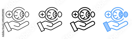 Cornea Treatment Icon Different Style Outline Collection Set 