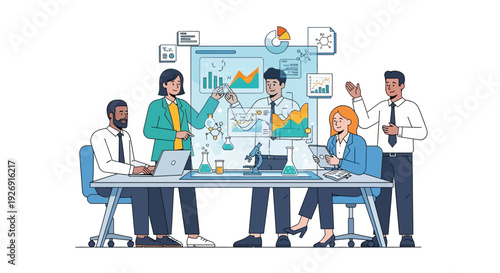 Business Team Collaborating on Strategy Meeting.