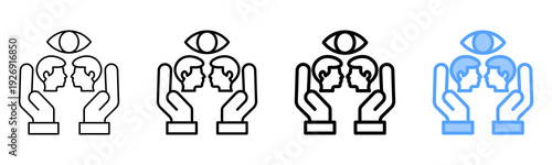 Vision Support Icon Different Style Outline Collection Set 