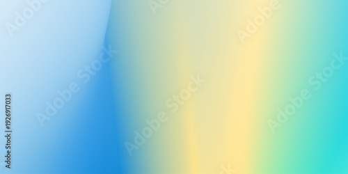 Soft Green Blue Yellow Gradient Abstract Background. Vivid blurred colorful wallpaper background. Pastel Smooth Gradient Background .  Trendy fluid wave 3d rendering. Abstract stylish blurred texture

