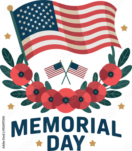 Memorial Day vector design illustration