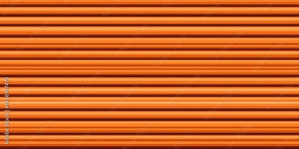 Obraz premium Abstract Tangerine Orange Horizontal Line Pattern in Even Distribution Smooth Surface