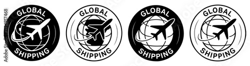 global shipping airplane icon