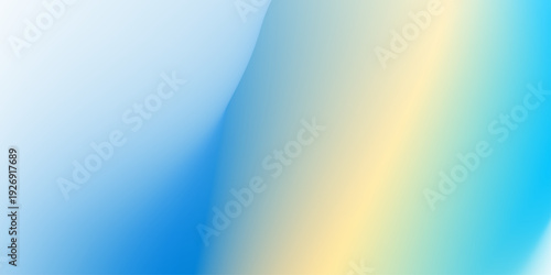 Soft Green Blue Yellow Gradient Abstract Background. Vivid blurred colorful wallpaper background. Pastel Smooth Gradient Background .  Trendy fluid wave 3d rendering. Abstract stylish blurred texture
