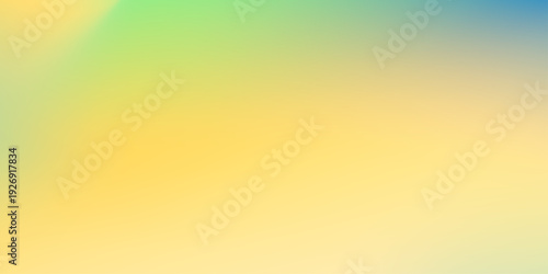 Soft Green Blue Yellow Gradient Abstract Background. Vivid blurred colorful wallpaper background. Pastel Smooth Gradient Background .  Trendy fluid wave 3d rendering. Abstract stylish blurred texture
