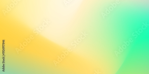 Soft Green Blue Yellow Gradient Abstract Background. Vivid blurred colorful wallpaper background. Pastel Smooth Gradient Background .  Trendy fluid wave 3d rendering. Abstract stylish blurred texture
