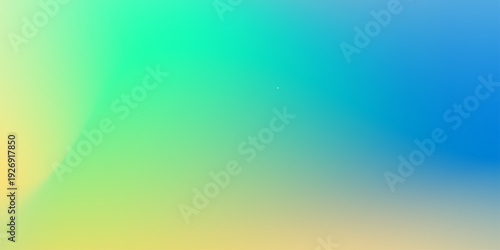 Soft Green Blue Yellow Gradient Abstract Background. Vivid blurred colorful wallpaper background. Pastel Smooth Gradient Background .  Trendy fluid wave 3d rendering. Abstract stylish blurred texture
