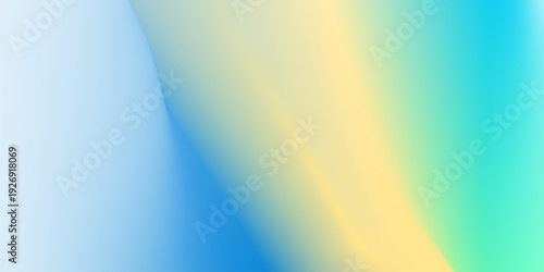 Soft Green Blue Yellow Gradient Abstract Background. Vivid blurred colorful wallpaper background. Pastel Smooth Gradient Background .  Trendy fluid wave 3d rendering. Abstract stylish blurred texture
