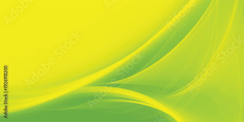 Abstract vibrant lime green background with flowing waves and bright light trails.