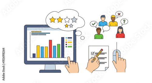 Customer Feedback Analysis and Online Survey Process.