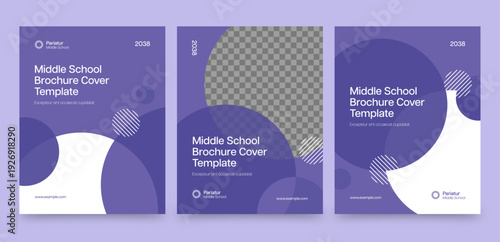 School Brochure Cover Template for Education Prospectus & Flyer Poster Layout