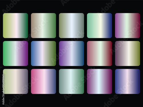 Group of rounded square gradient backgrounds displaying beautiful color blends and smooth transitions ideal for web and print media