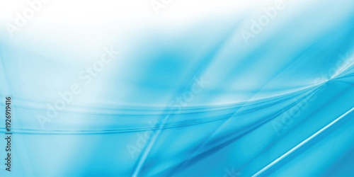 Abstract light blue background with flowing waves and soft white light effects.