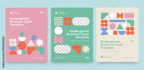 Kindergarten Brochure Template for preschool, daycare & school prospectus