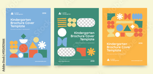 Kindergarten Brochure Template for preschool, daycare & school prospectus