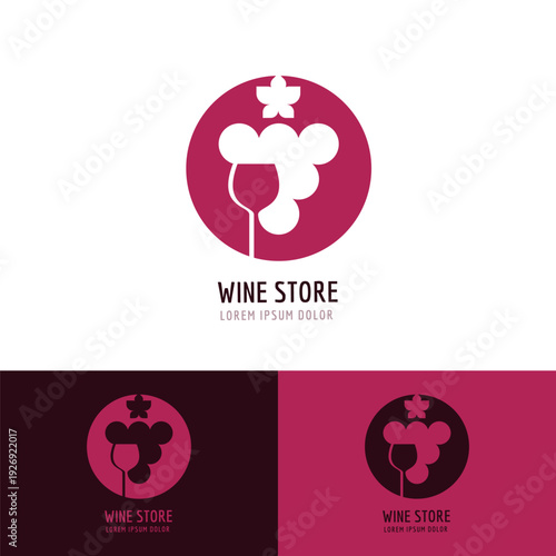Fotografie Wine glass and grape vine