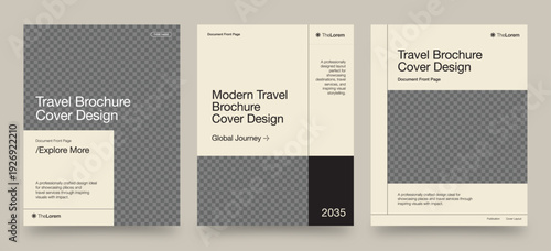 Travel Brochure Cover Template for Tourism Poster, Travel Magazine, Destination Guide & Itinerary