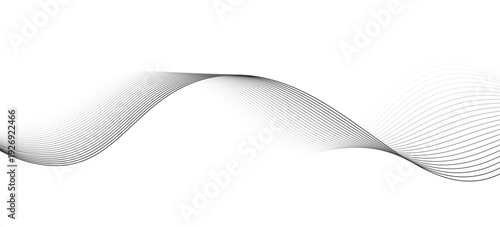 Abstract wave element for design. Digital frequency track equalizer. Stylized line art background. Vector illustration. Wave with lines created using blend tool.