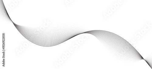Abstract wave element for design. Digital frequency track equalizer. Stylized line art background. Vector illustration. Wave with lines created using blend tool.
