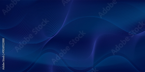 abstract blue wavy background with gold line wave, can be used. vector eps10