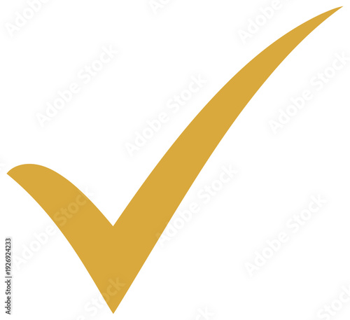 Check mark vector curved tick symbol isolated minimal icon