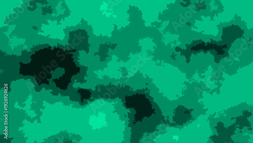 Vector Abstract teal digital texture of blurred cloud-like shapes evoking a sense of tranquil verdancy and atmospheric depth Design