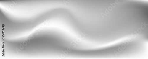 white silk cloth fabric wave overlapping with light and shadow. white and gray abstract texture background and copy space for web design