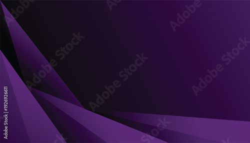 Modern abstract geometric background in purple and magenta gradient, layered polygon shapes with soft lighting effects, futuristic digital design for banner and wallpaper