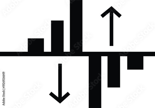 business graph on white