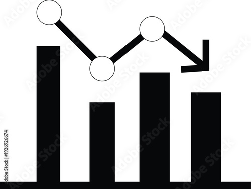 illustration of a bar graph with dollar symbol