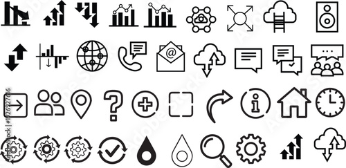 set of vector icons of different shapes