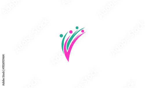 human logo vector concept design teamwork logo